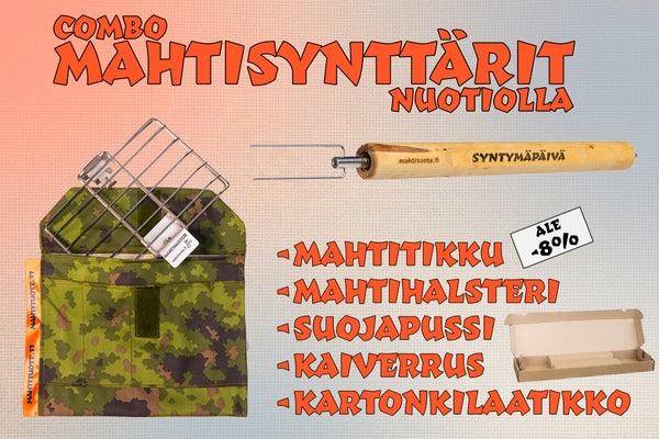 Mahtisyntt&auml;rit nuotiolla &ndash; El&auml;myksellinen lahjapaketti