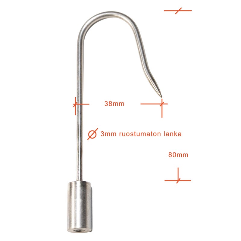 Kalan nostokoukku MiniMahtikulle mittakuva